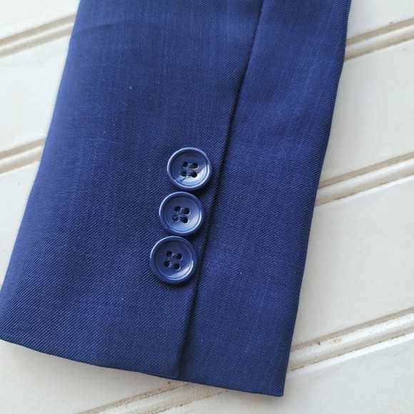 Jewels & Gents 100% Polyester Boys Dress Coat Suit Blazer Blue Formal Sz 6 - Picture 9 of 12